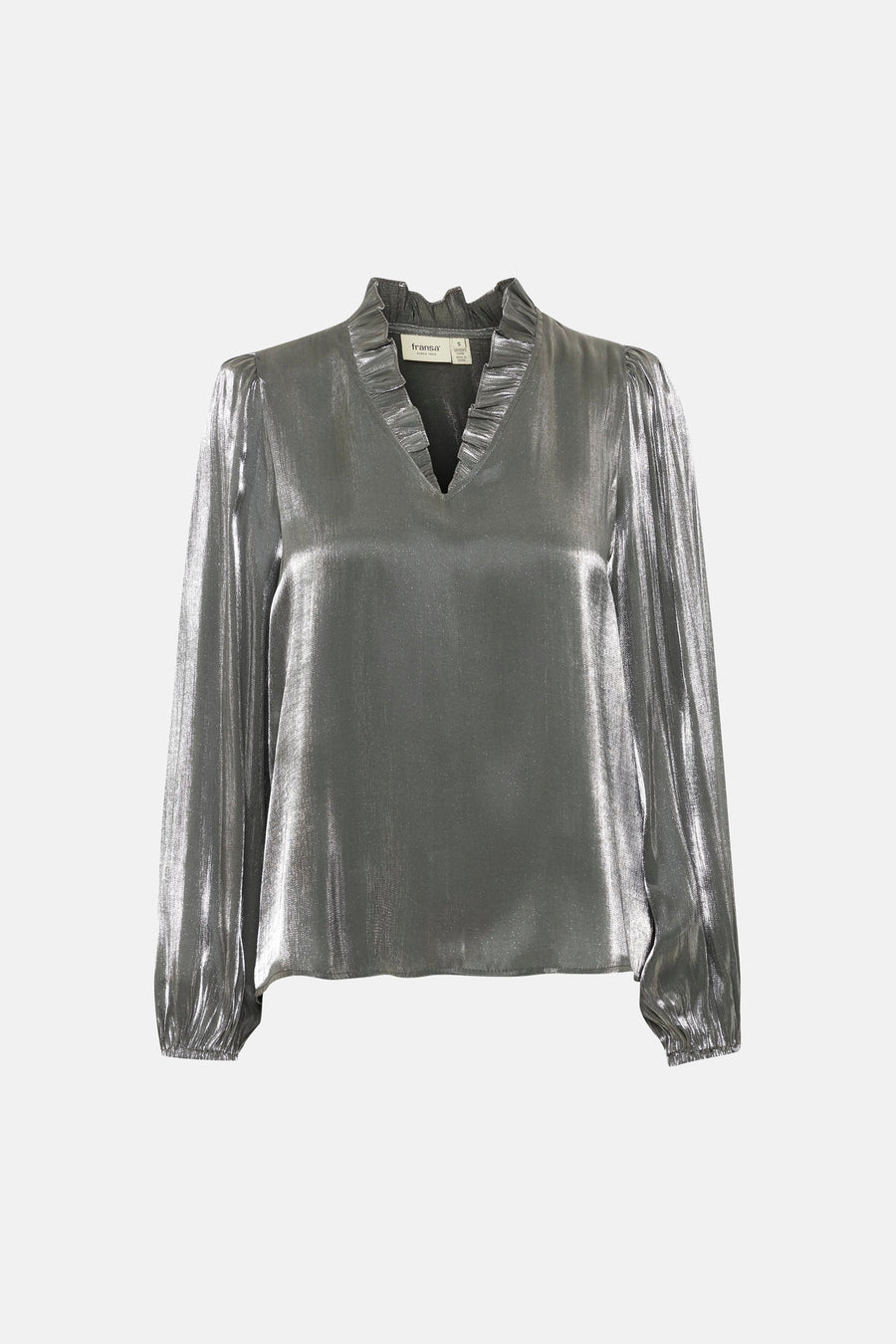 Blouse met lange mouwen - zilver - Fransa® - 4