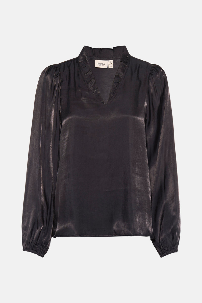 Blouse (lange mouwen) Zwart - Fransa®