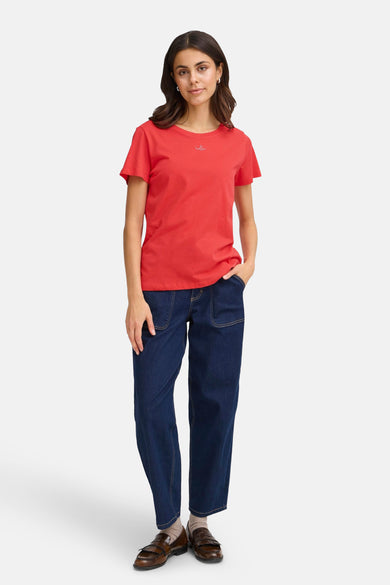 Top uni manche courte Rouge - Fransa®