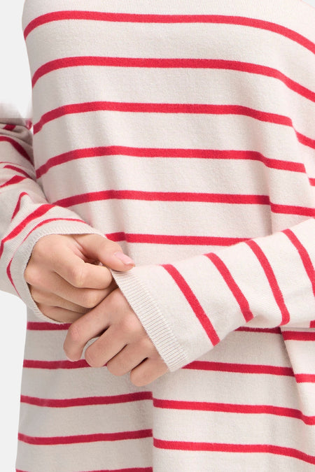 Pull met ronde hals - rood