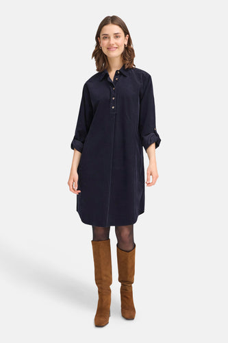 Kleedje met lange mouwen - blauw - Fransa®