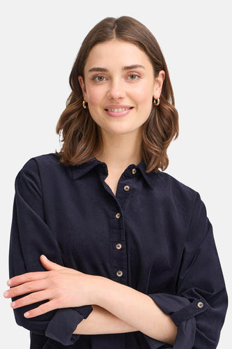 Kleedje met lange mouwen - blauw - Fransa®