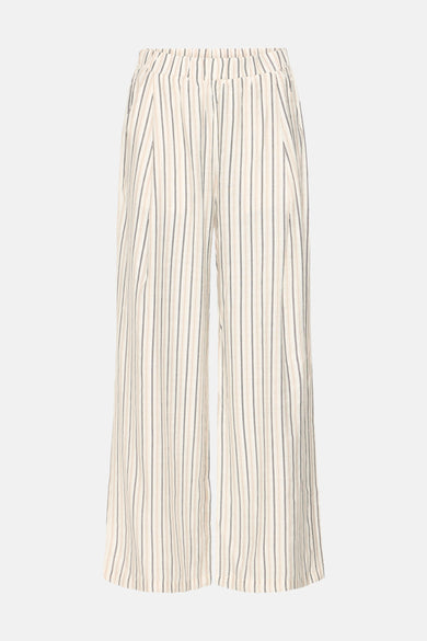 Pantalon écru à rayures de Fransa, vue arrière avec une seule poche.