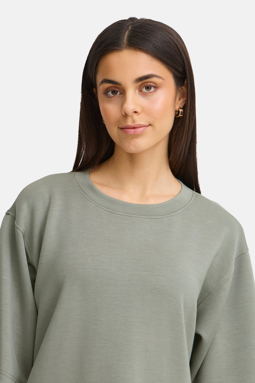 Sweater met ronde hals Groen - Fransa®