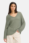 Pull col O Vert - Fransa®