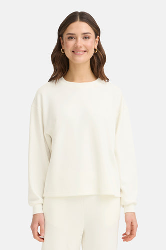 Sweat col O blanc - Fransa®