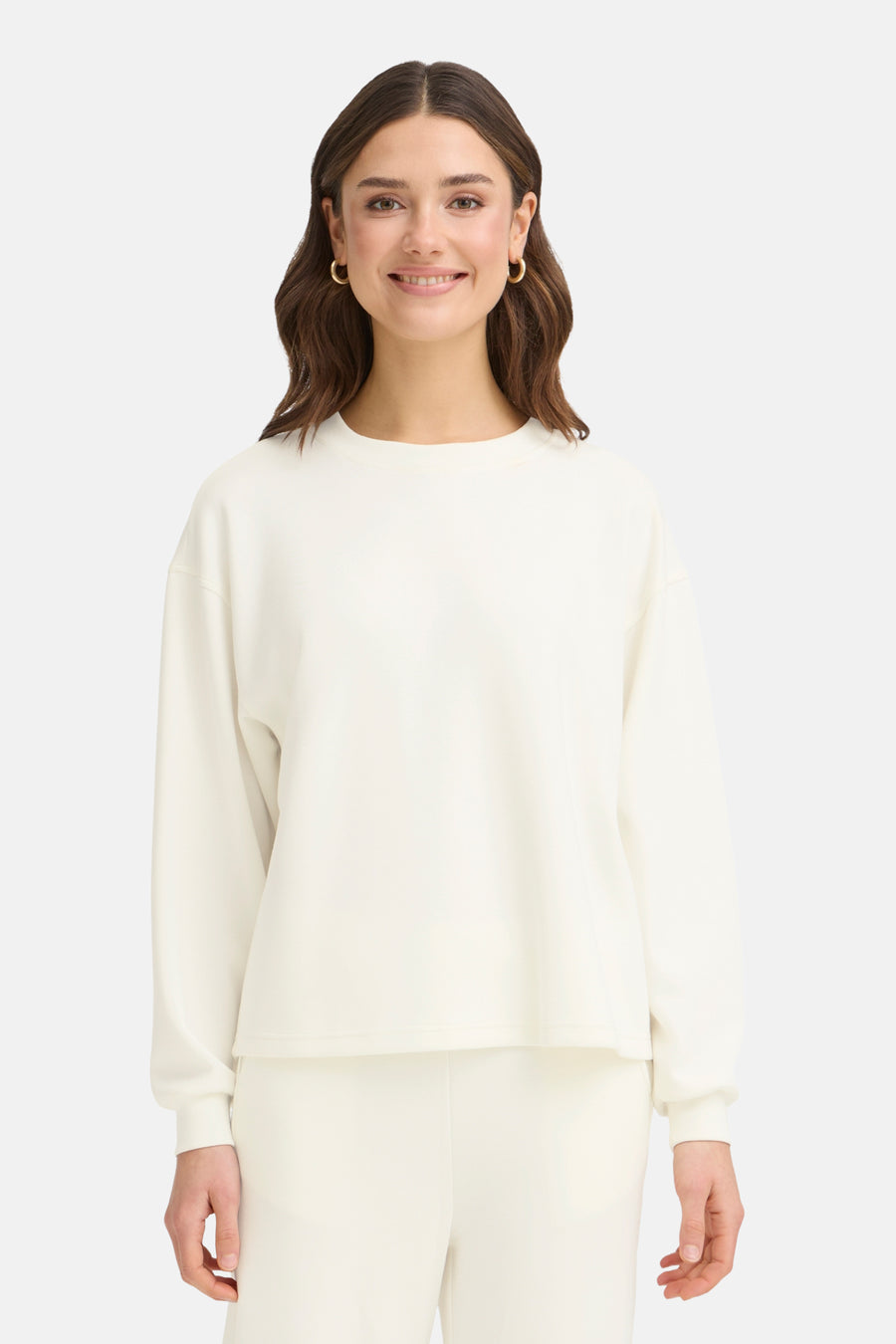 Sweat col O blanc - Fransa®