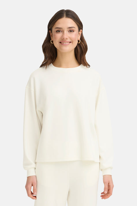 Sweater met ronde hals wit - Fransa®