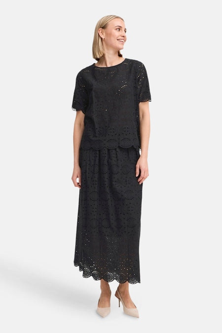 Blouse met korte mouwen - zwart