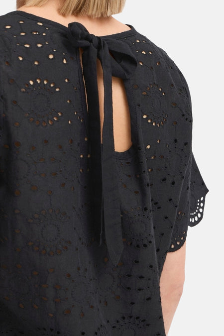 Blouse met korte mouwen - zwart