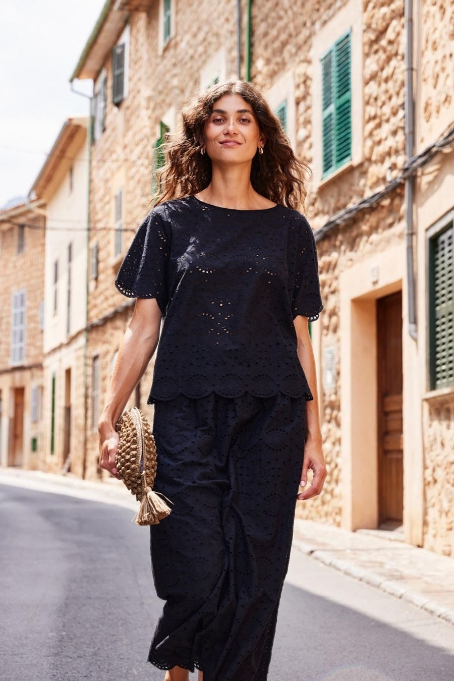 Blouse à manches courtes - noir - Fransa®