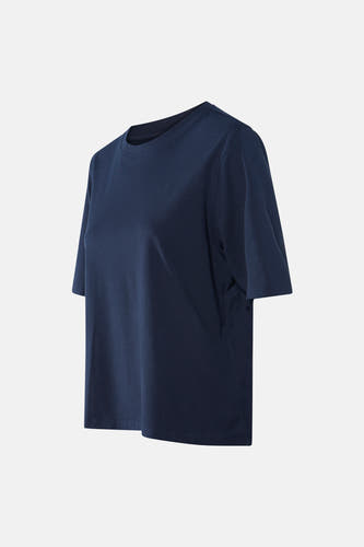 T-shirt bleu à manches courtes de France, design simple.