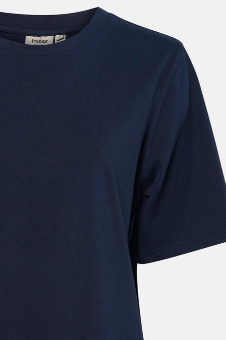 Marineblauw Fransa T-shirt.
