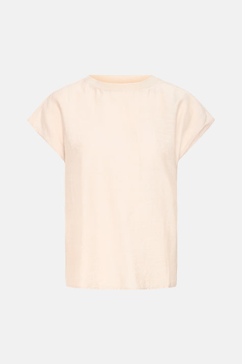 Blouse met korte mouwen - beige