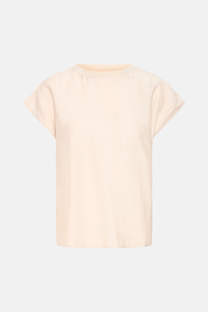 Blouse met korte mouwen - beige