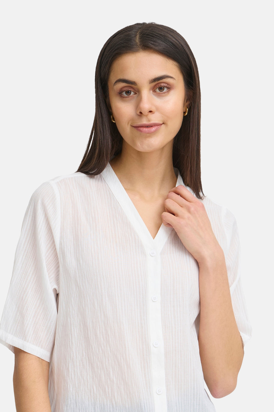 Chemise à manches courtes - blanc - Fransa®