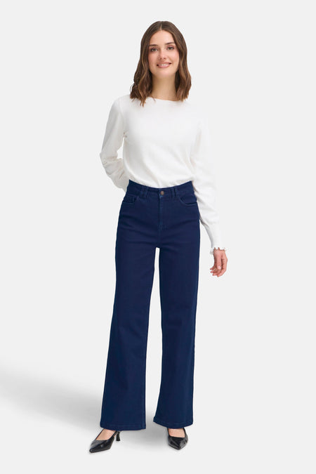 Jeans wide Dark blue denim - Fransa®