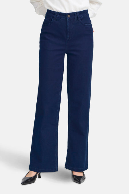 Jeans wide Dark blue denim - Fransa®