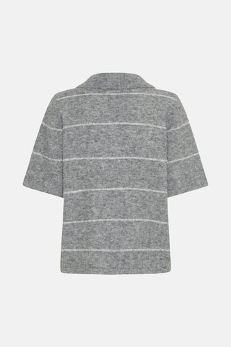 Pull met V-hals - grijs - Fransa®