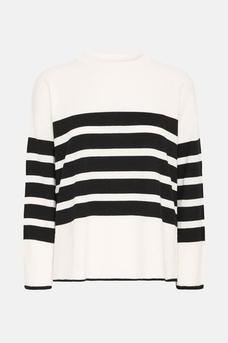 Pull met ronde hals - wit