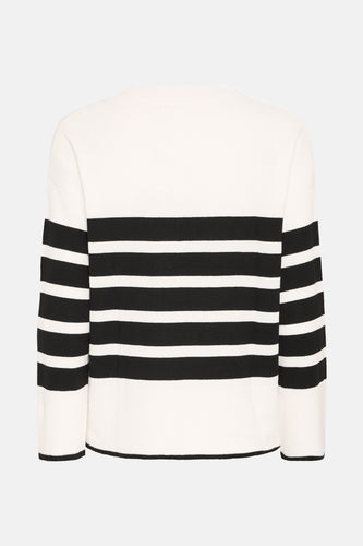 Pull met ronde hals - wit