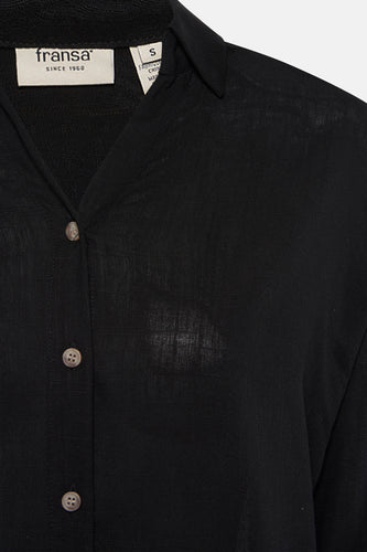 Hemd met lange mouwen - zwart - Fransa® - 8