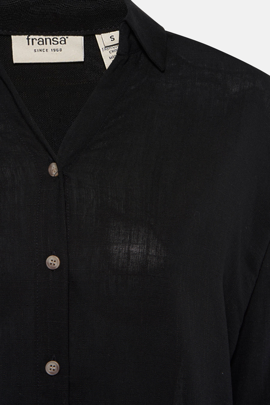 Hemd met lange mouwen - zwart - Fransa® - 4