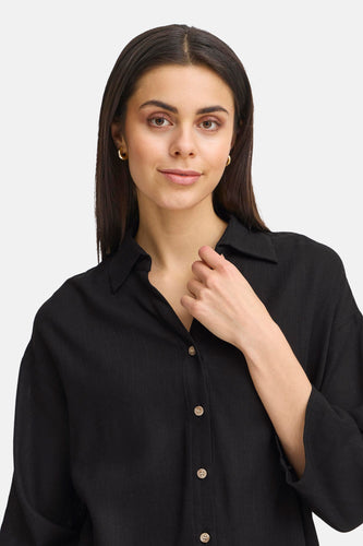 Hemd met lange mouwen - zwart - Fransa® - 8