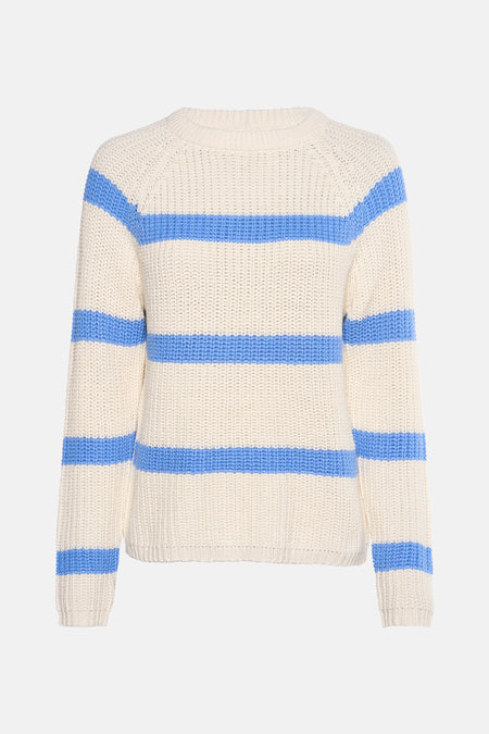 Pull met ronde hals - blauw