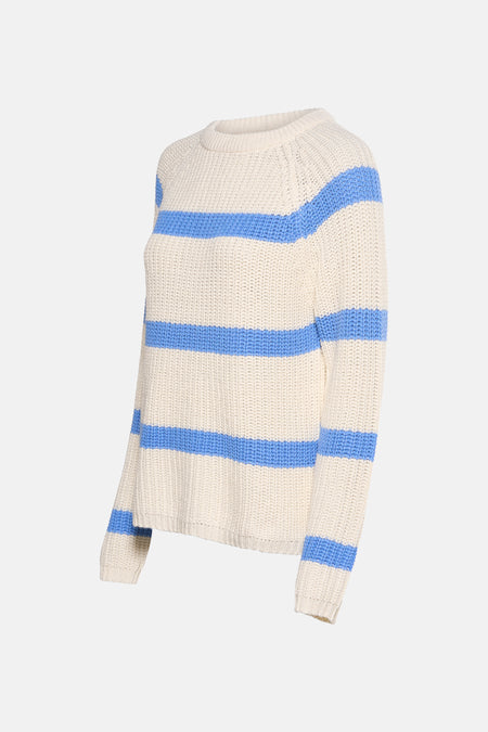 Pull met ronde hals - blauw