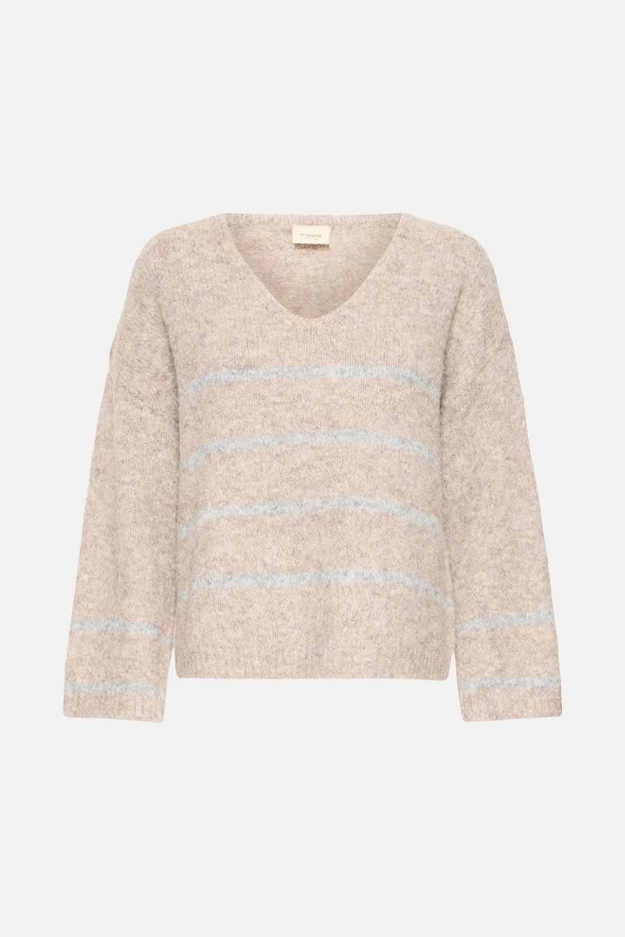 Pull met V-hals - Beige - Fransa®