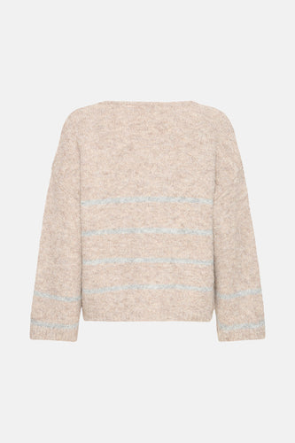 Pull met V-hals - Beige - Fransa®
