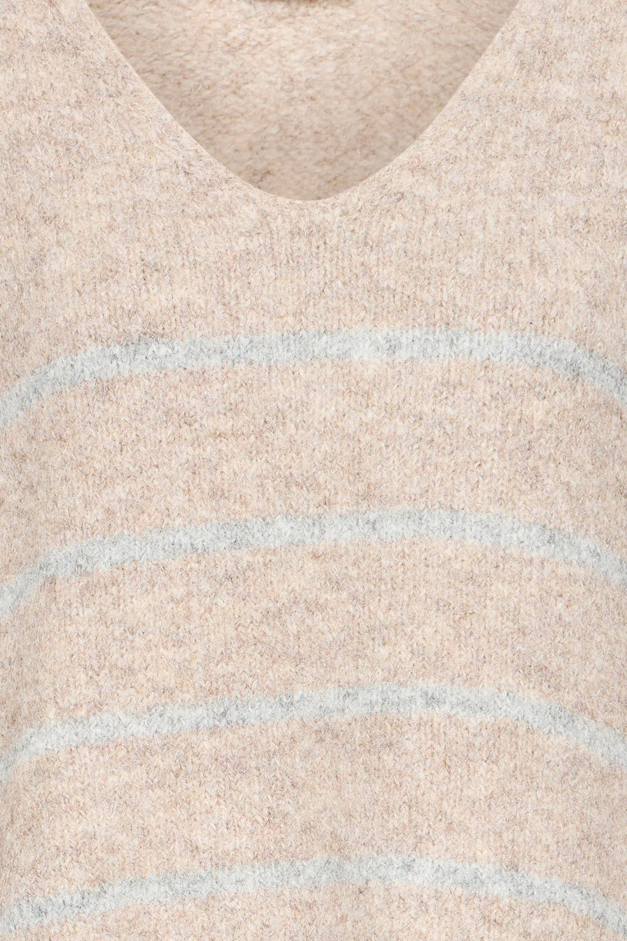 Pull met V-hals - Beige - Fransa®