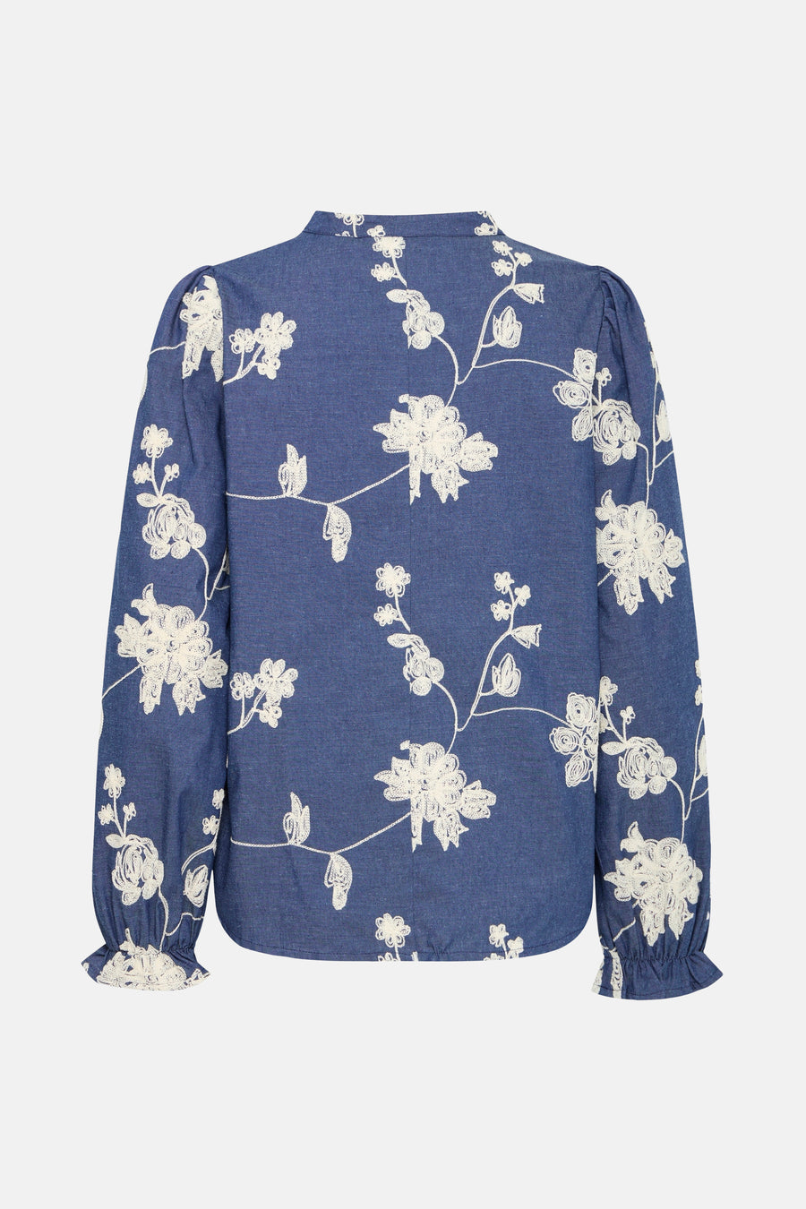 Blouse met lange mouwen - blauw - Fransa®