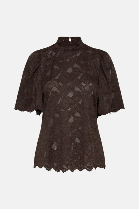 Blouse (korte mouwen) bruin - Fransa®