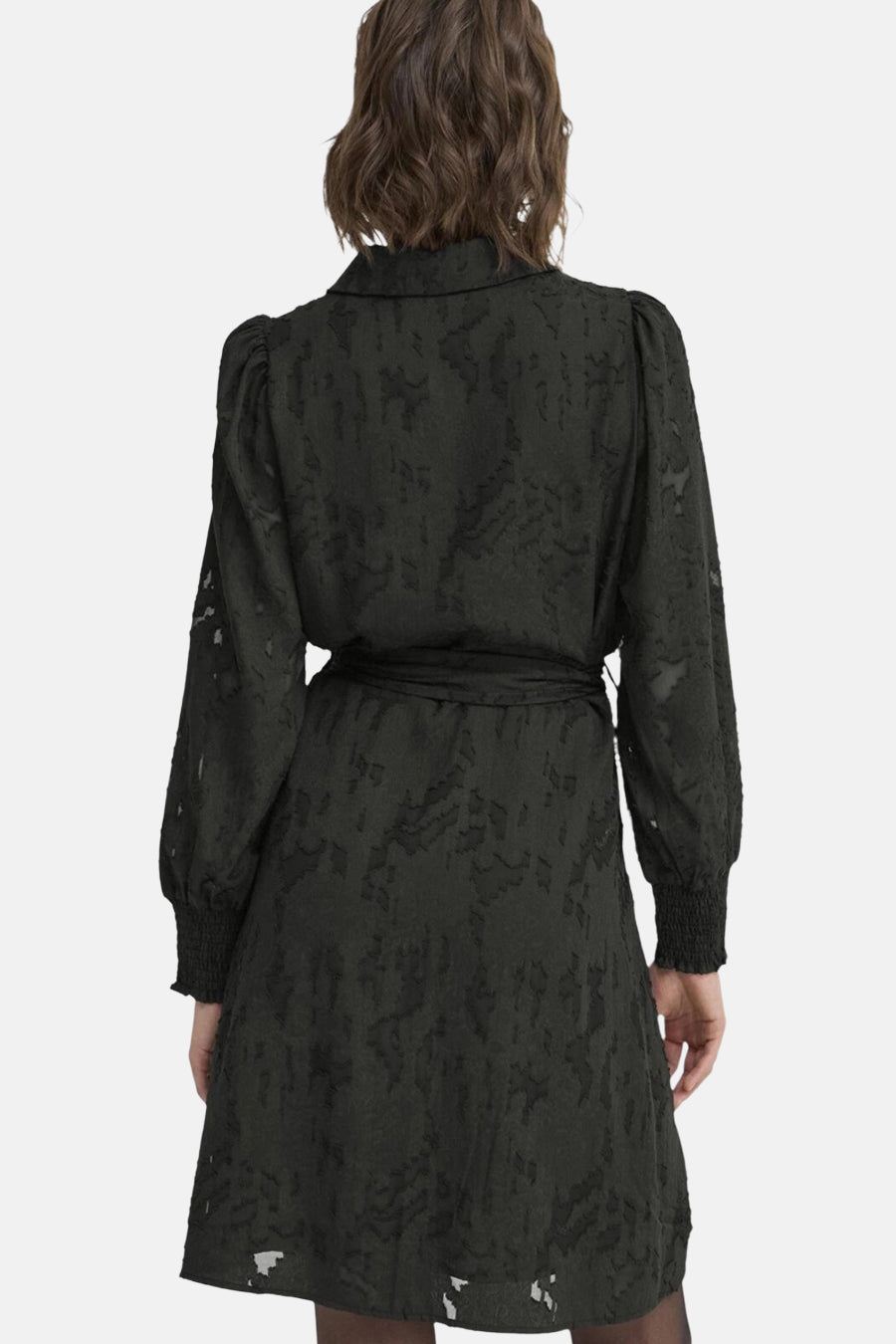 Kleedje met lange mouwen - zwart - Fransa®