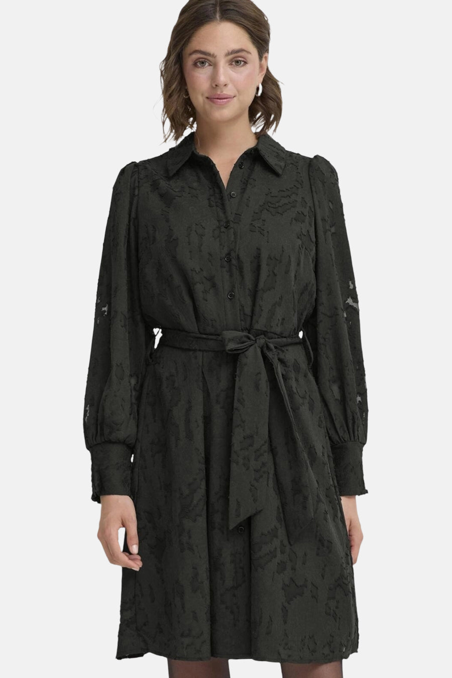 Kleedje met lange mouwen - zwart - Fransa®