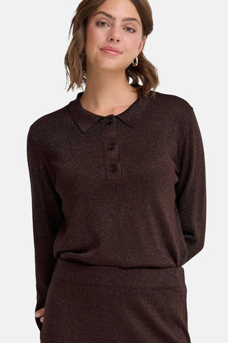 Pull met ronde hals - bruin - Fransa®