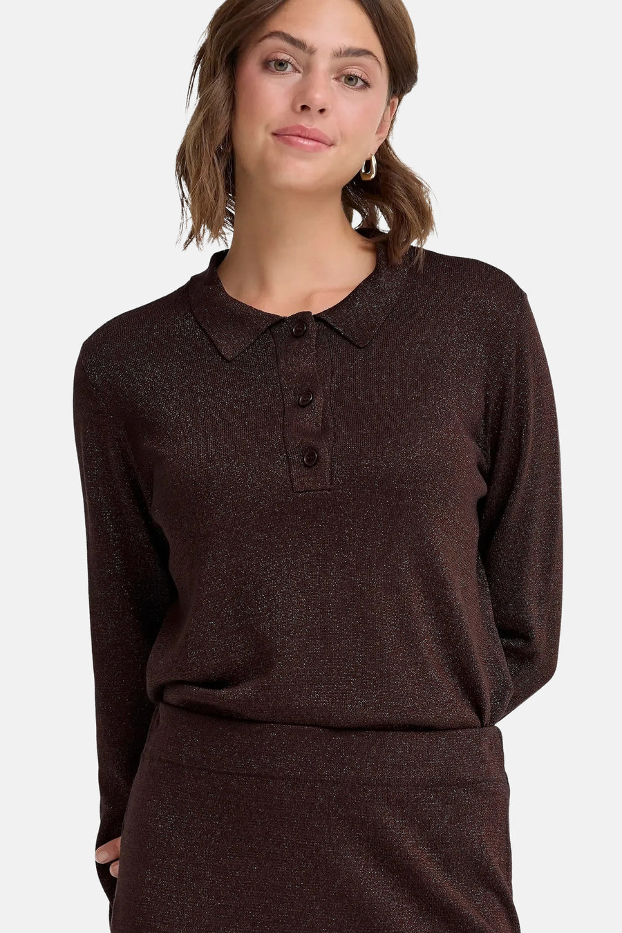 Pull met ronde hals - bruin - Fransa®