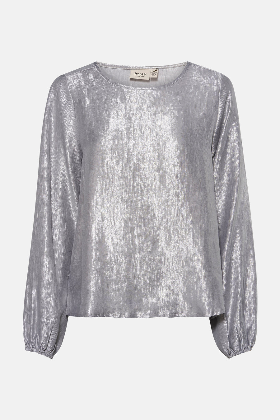 Blouse met lange mouwen - zilver - Fransa®