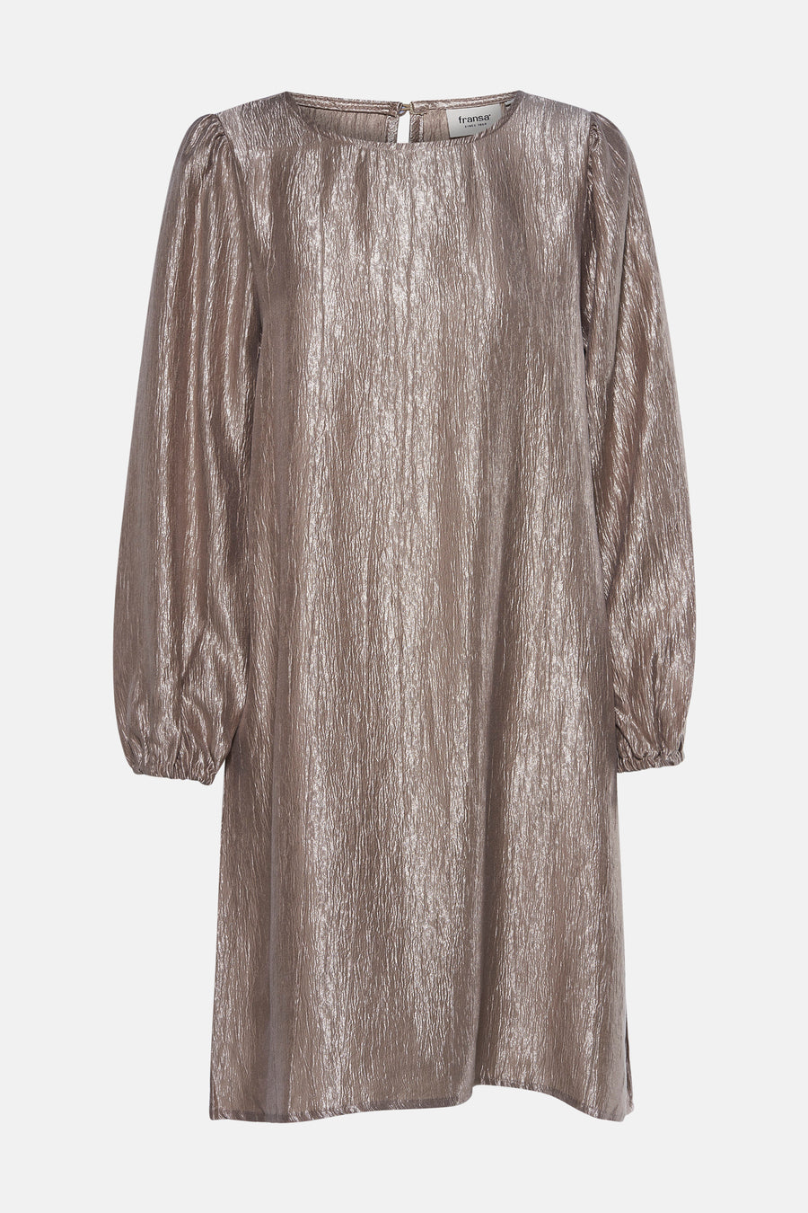 Kleedje met lange mouwen - beige - Fransa®