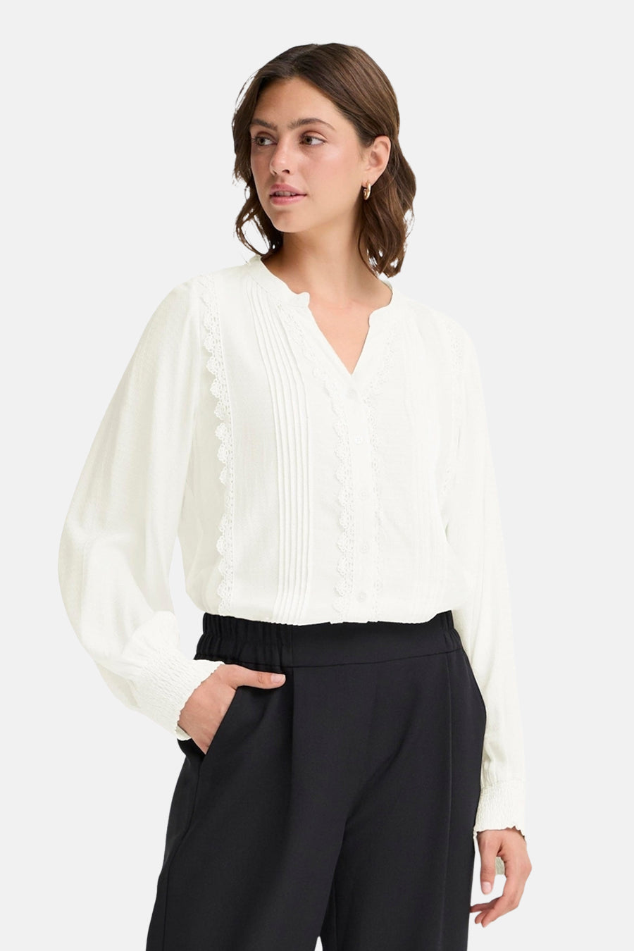 Hemd met lange mouwen - wit - Fransa®