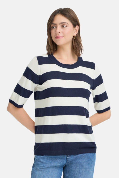 Pull met ronde hals - blauw
