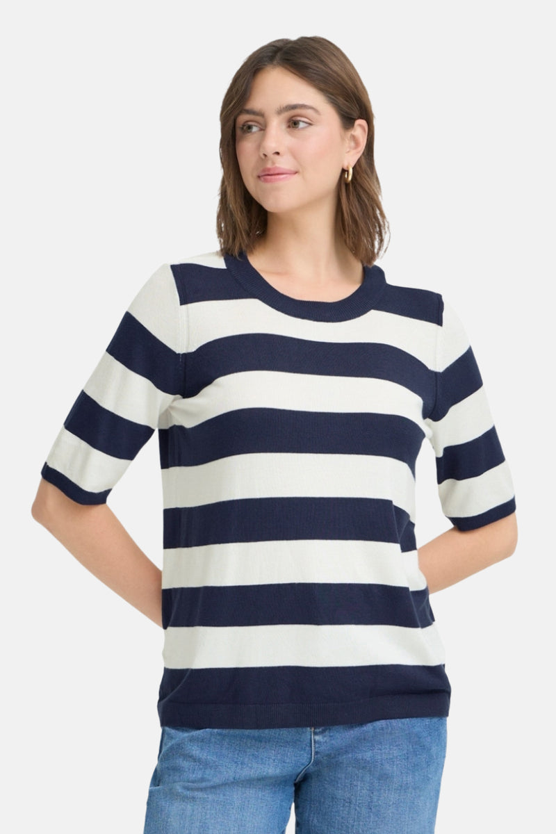 Pull met ronde hals - blauw