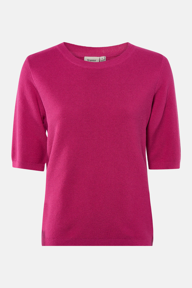Pull met ronde hals - roze
