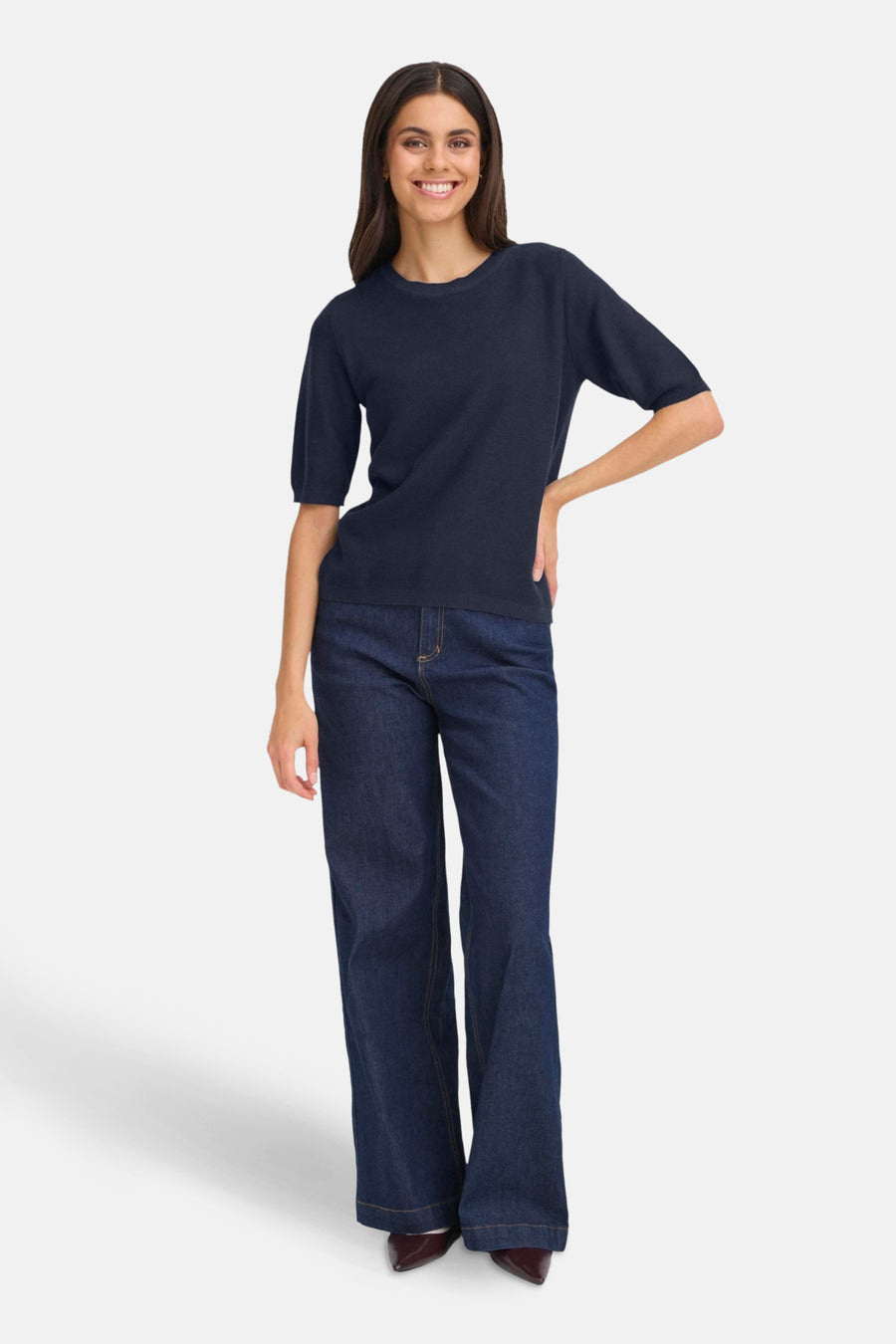 Trui met ronde hals blauw - Fransa® - Fransa® - 2