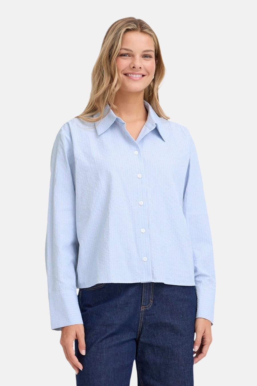 Hemd met lange mouwen - blauw - Fransa®