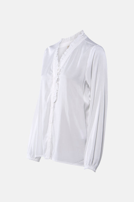 Blouse à manches longues - Blanc