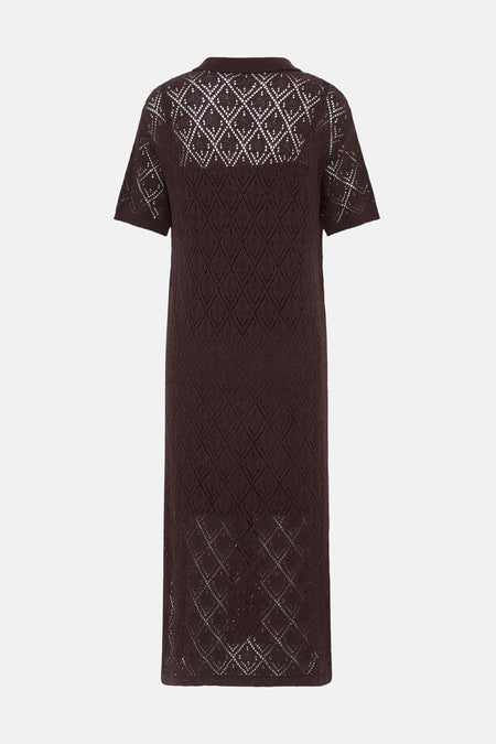 Kleedje met korte mouwen - bruin