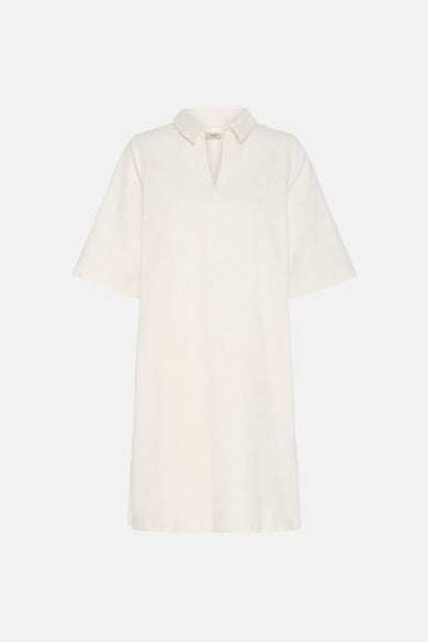 Robe en jean blanche à manches courtes de Fransa, vue arrière.